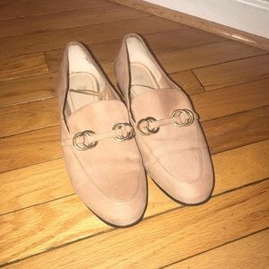 H&M Pink Suede Loafers Sz 9.5